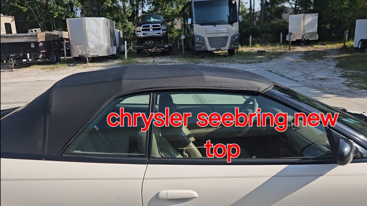 Installing new top on a Chrysler Seebring