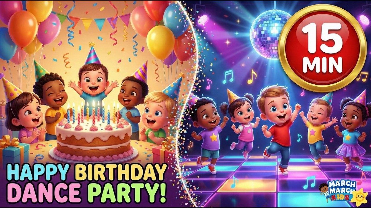 Ultimate Kids Birthday Party Mix! 🎂 15 Min Happy Birthday & Dance Songs
