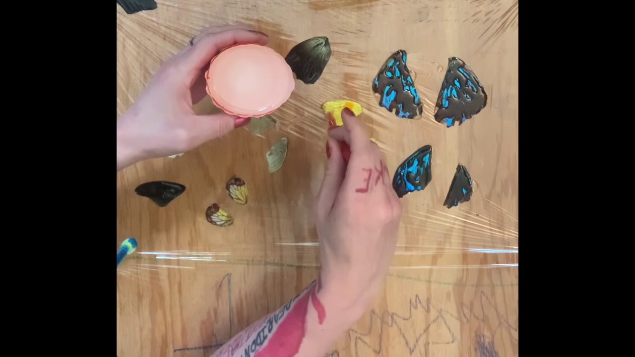 My first resin pour with butterfly wings! (Mistakes and frustrations included)