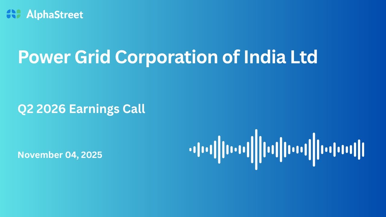 Power Grid Corporation of India Ltd Q2 FY2025-26 Earnings Conference Call