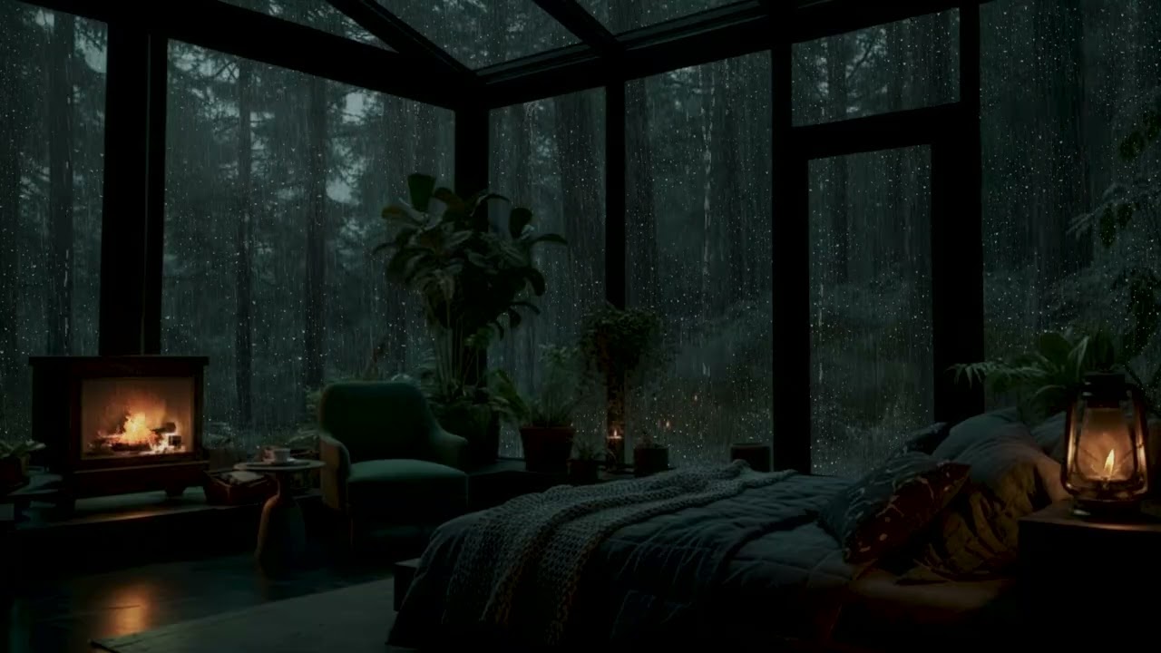 Rainy Forest Night Ambience | Soothing Rain Sounds to Help You Sleep Fast