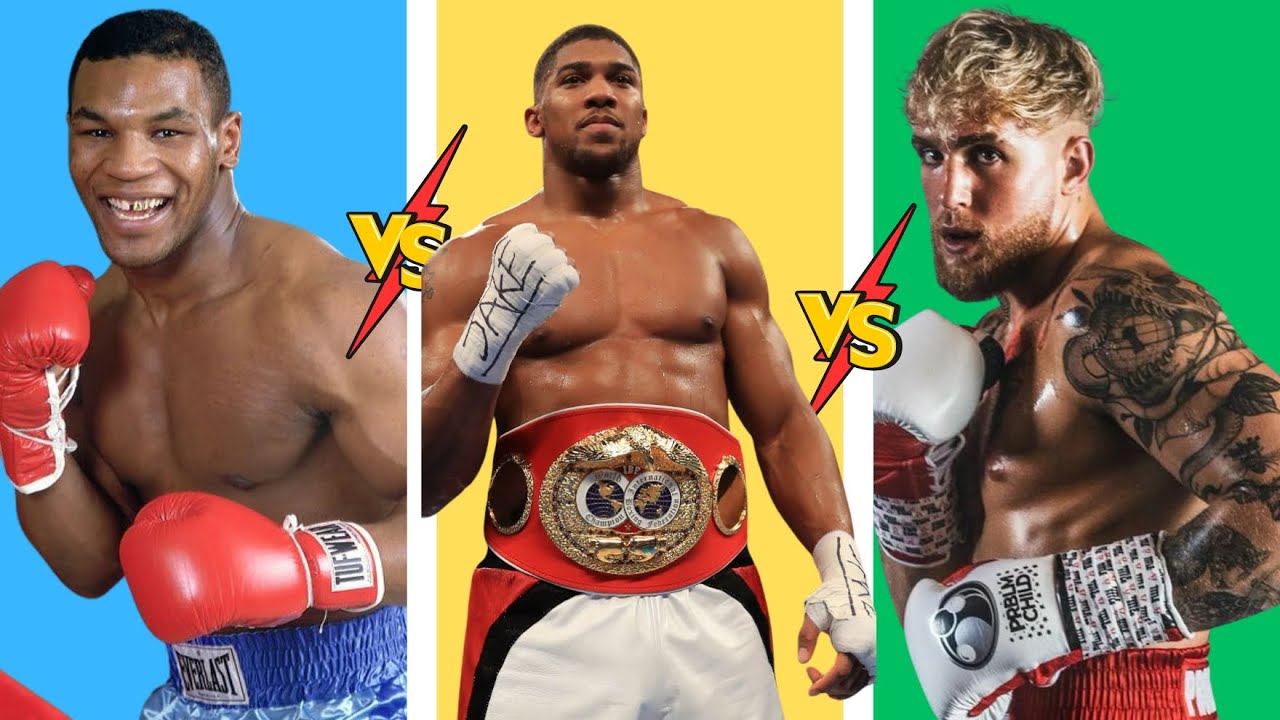 Comparison:Mike Tyson vs Anthony Joshua vs Jake Paul