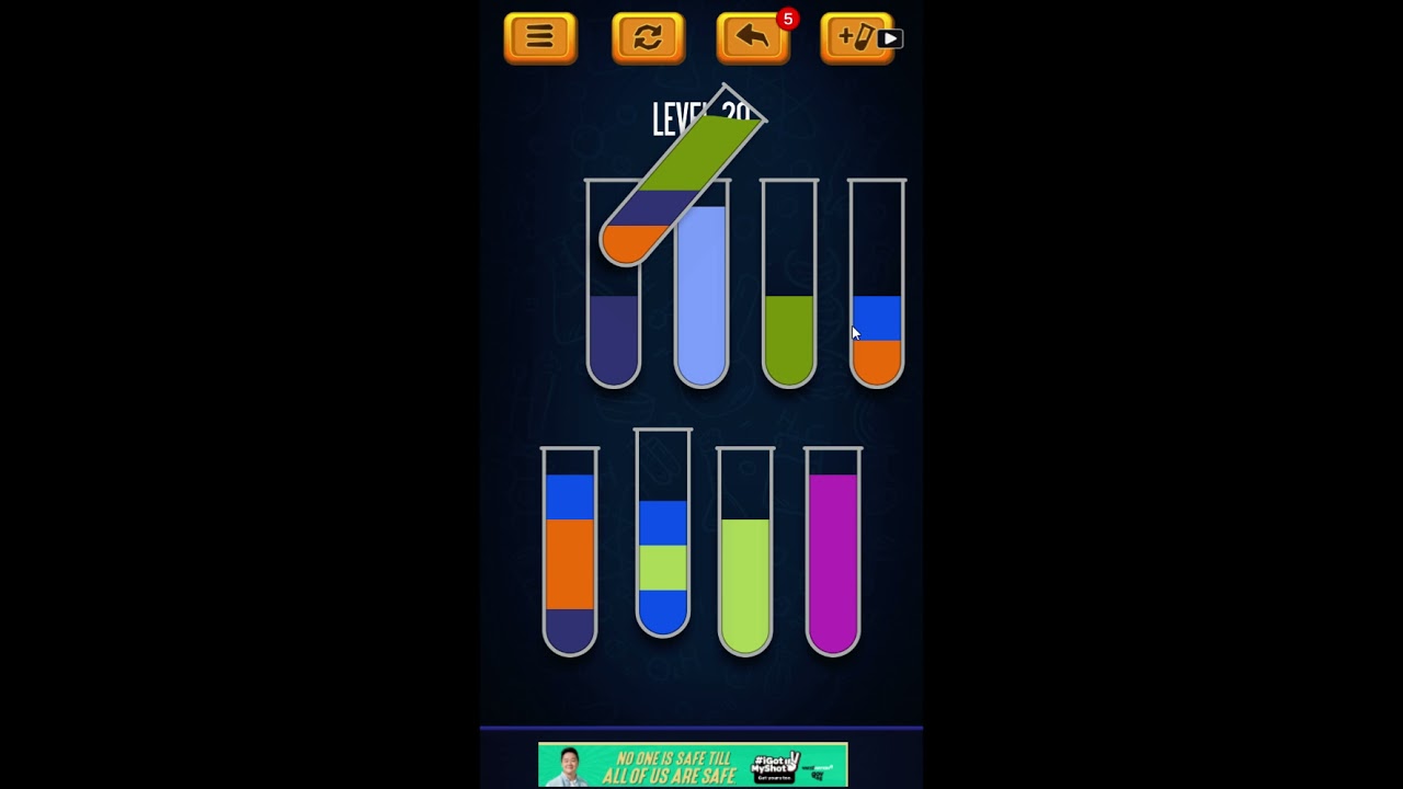 Water Sort Puzzle - Color Liquid Sorting Game Level 29 Solution