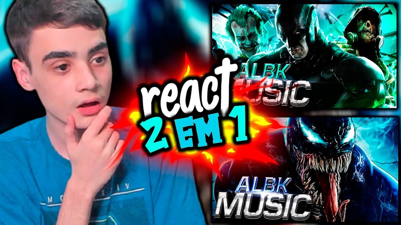 REACT 2 EM 1 | Rap do Batman (Arkham Knight) + Rap do Venom | ALBK