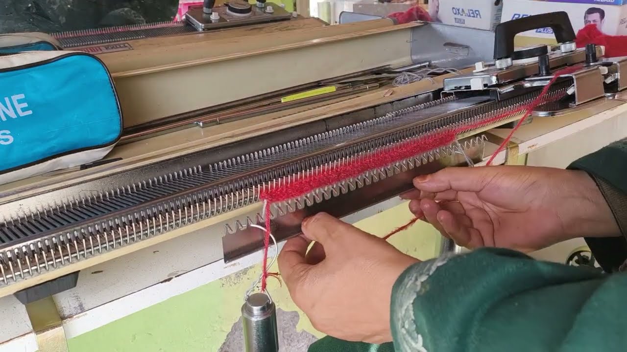 Knitting Machine me Fande Kaise Lagaye |knitting #machineknitting 