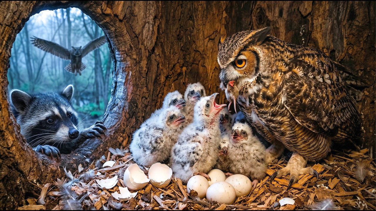 60 Days From Egg to First Wings: Owl Life Cycle and Nest Defense Story | Wildlife Documentary