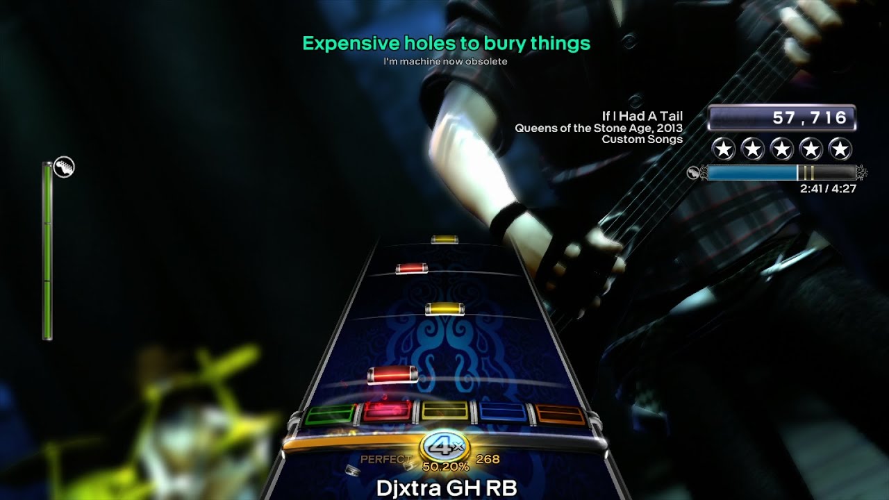 If I Had a Tail - Queens Of The Stone Age Guitar FC (RB3 Custom) HD Gameplay (Xbox 360)