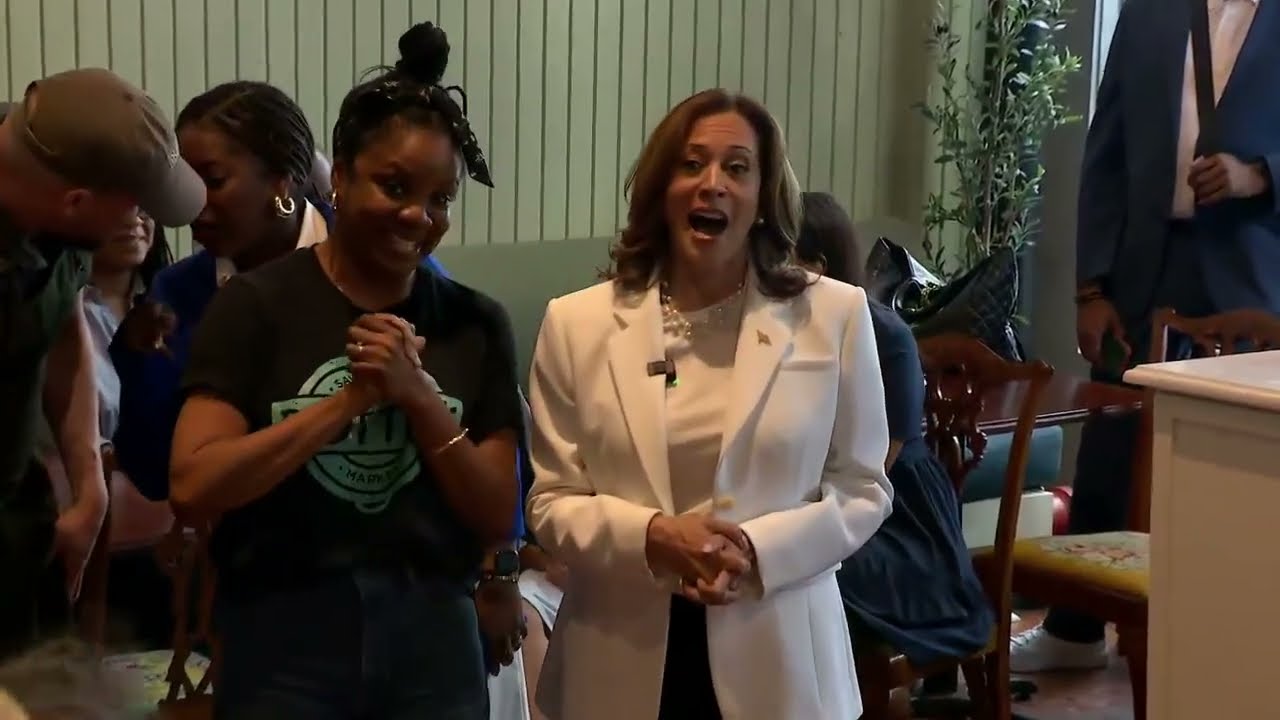 Raw Video: Kamala Harris visits Dottie's Market during Savannah, Georgia, campaign stop