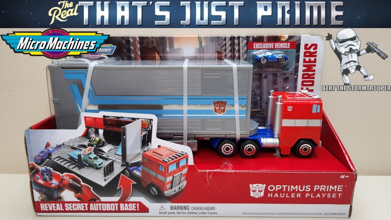 Micro Machines Optimus Prime Hauler Playset! 