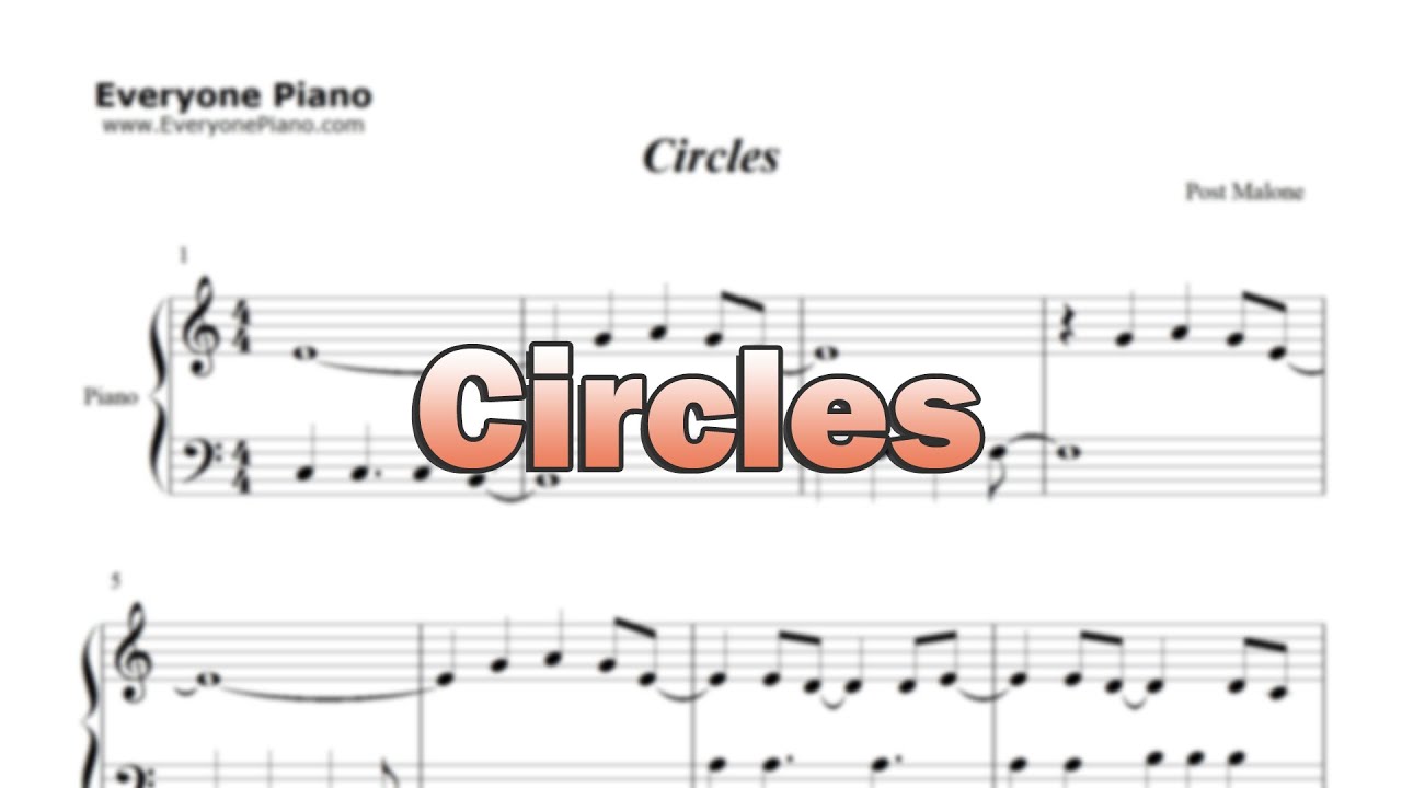 Circles-Post Malone-Sheet Music in the Intro