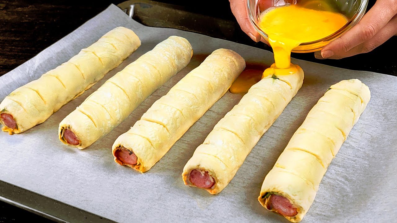 Ich wette, das ist die beste Vorspeise aus Blätterteig und Würstchen haben! Supereinfaches Rezep!