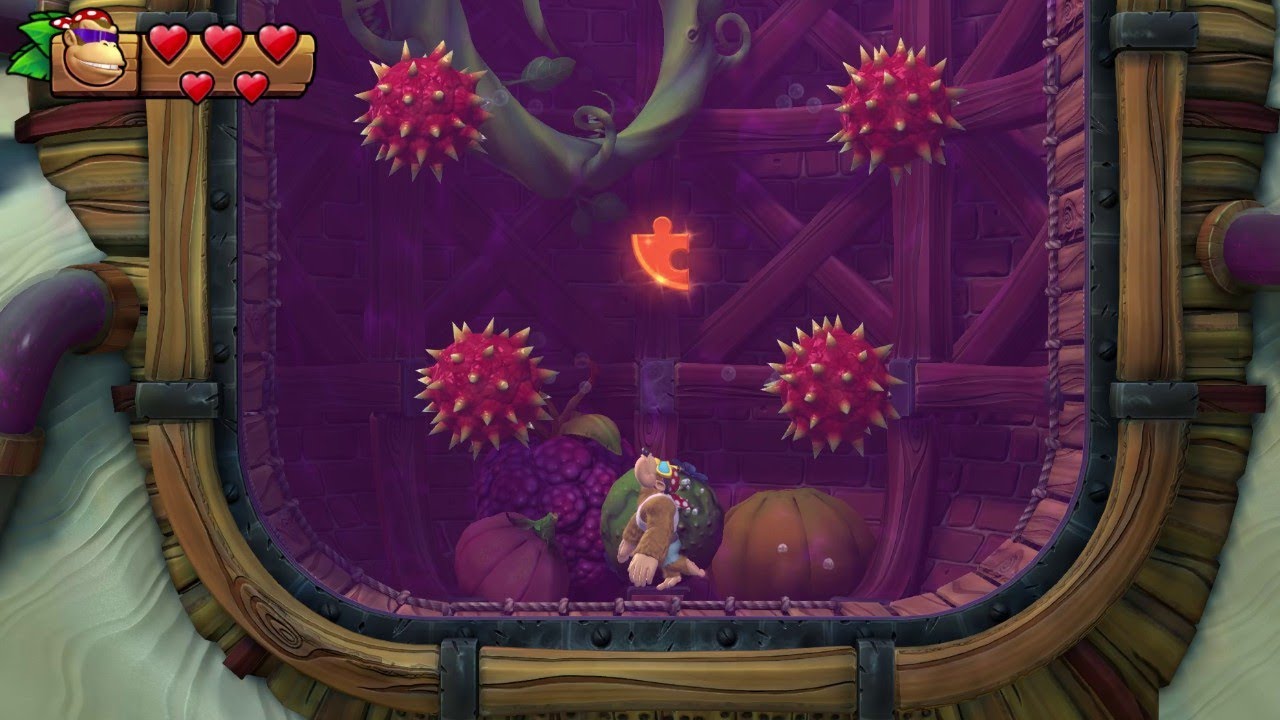Donkey Kong Country Tropical Freeze: 5-4 Panicky Paddles (Puzzle pieces + KONG)