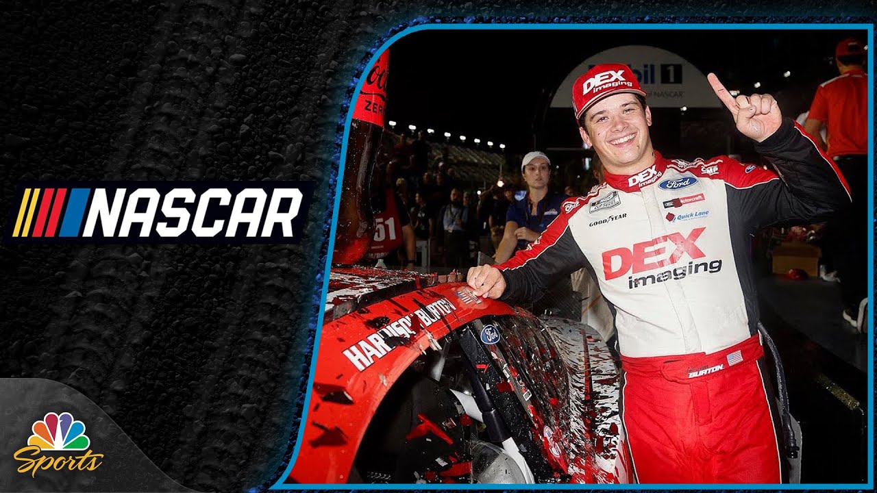Harrison Burton delivers Wood Brothers Racing win No. 100 in massive upset | Motorsports on NBC