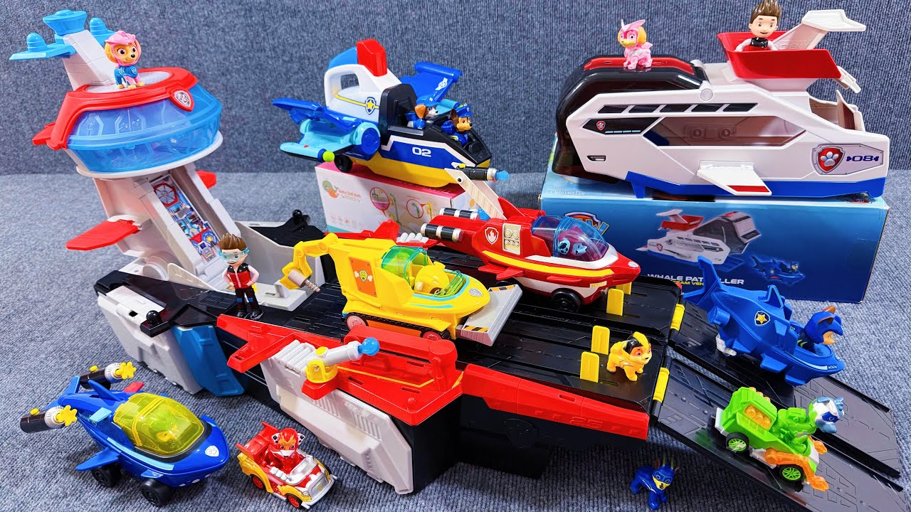 10 minutes unboxing experience, cool paw patrol toys videos mighty pups series ASMR | Review toys