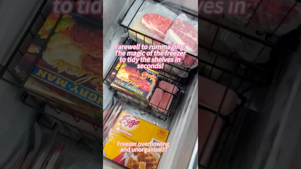 Farewell to rummaging!The magic of the freezer to tidy the shelves in seconds#kitchenhacks #freezer