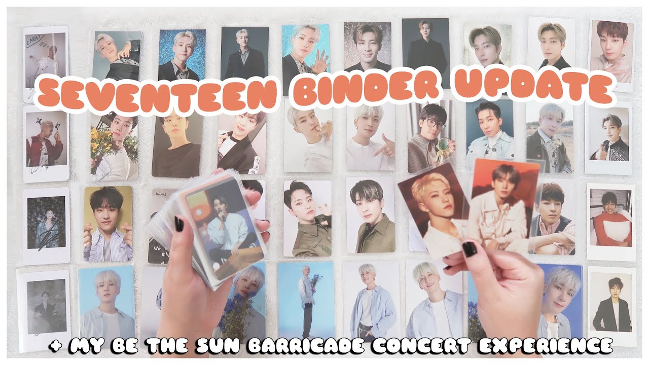 ☁️ organizing + storing new photocards into my seventeen binders + be the sun tour experience | 세븐틴