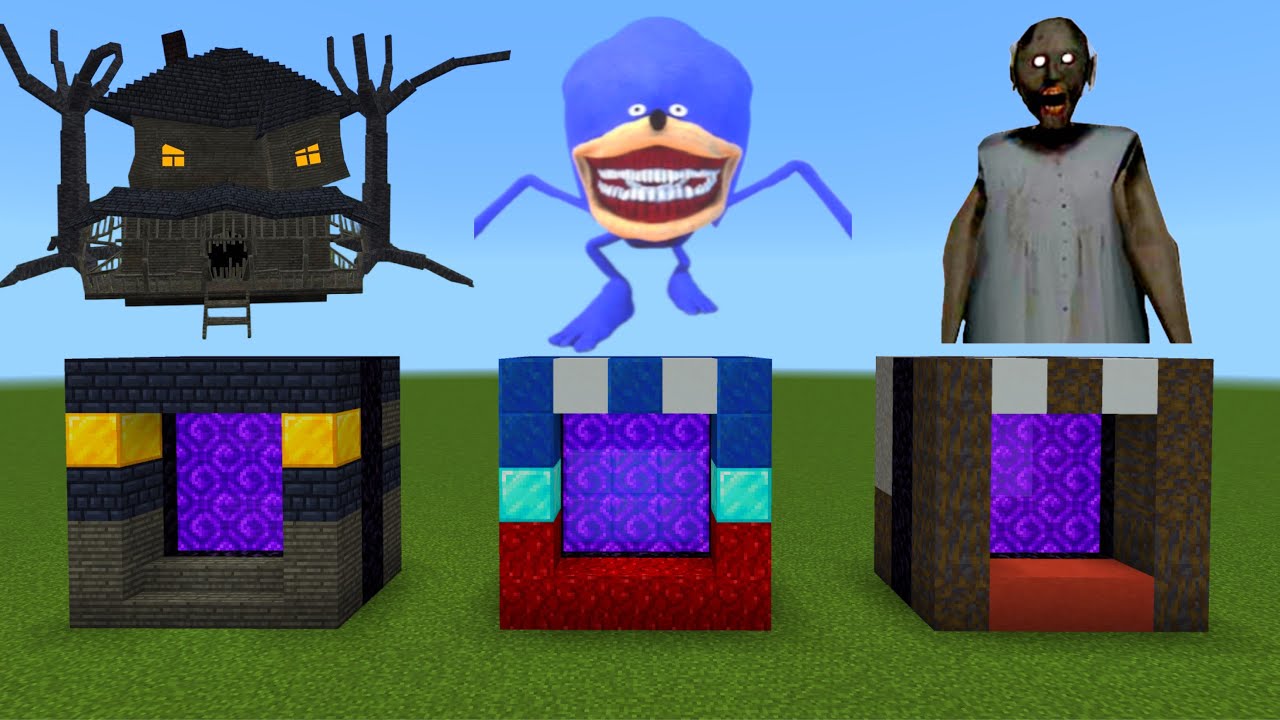 How To Make A Portal To Monster house sonic tapes granny In Minecraft