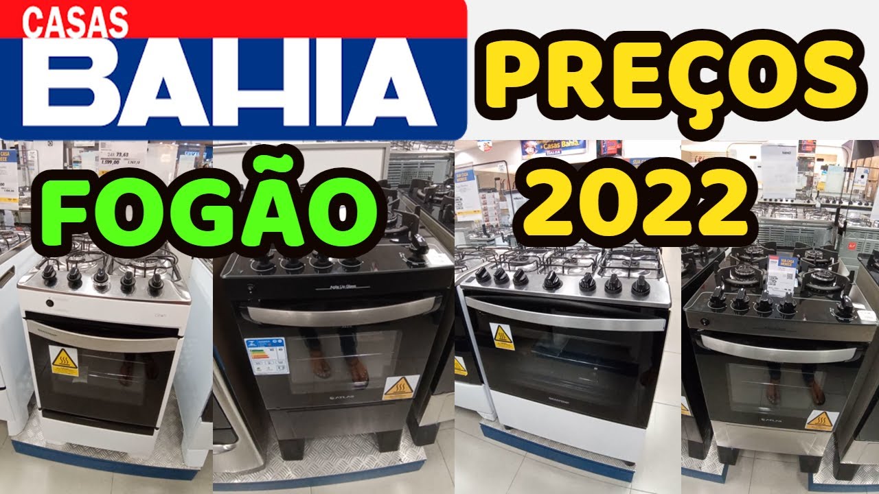 Preço e Promoção de Fogão 4 e 5 bocas nas Casas Bahia