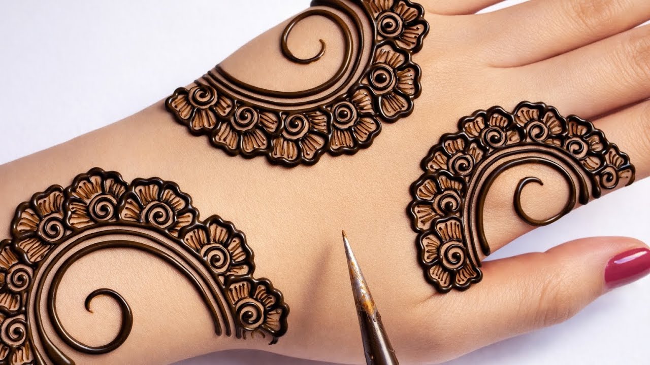 Trendy Back Hand Mehndi 2026 | Bold Outline Henna Art