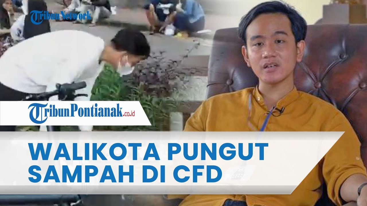 Wali Kota Solo Gibran Rakabuming Pungut Sampah di CFD dimarahi ibu-ib