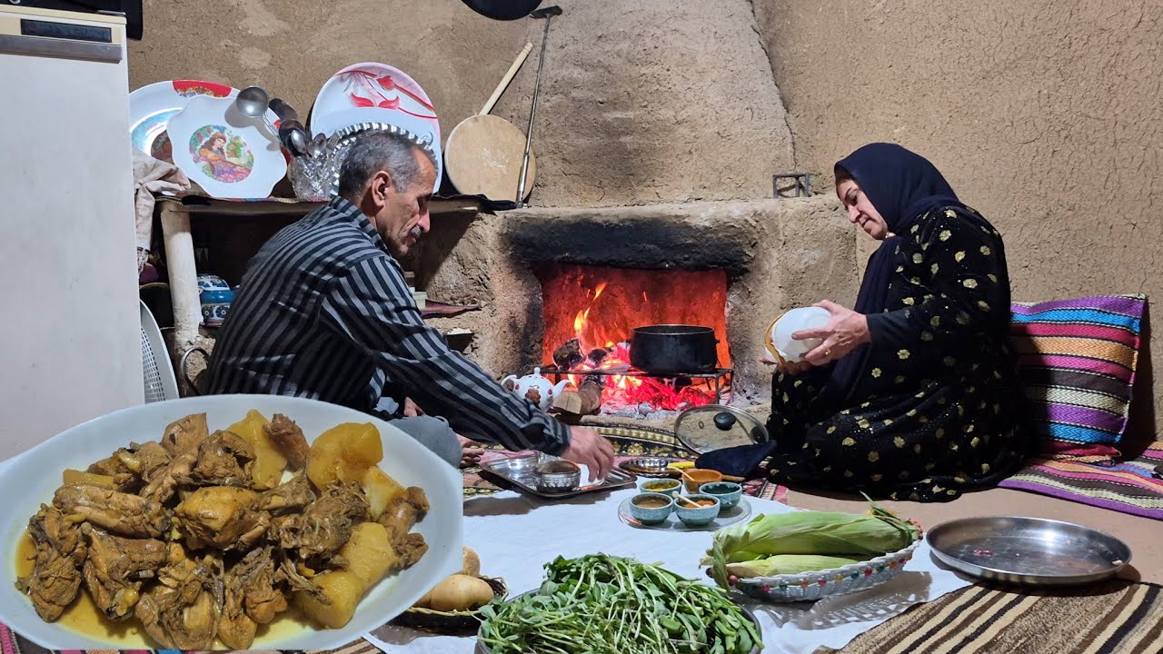Village Calmness | Delicious Chicken Stew Cooked Over Fire