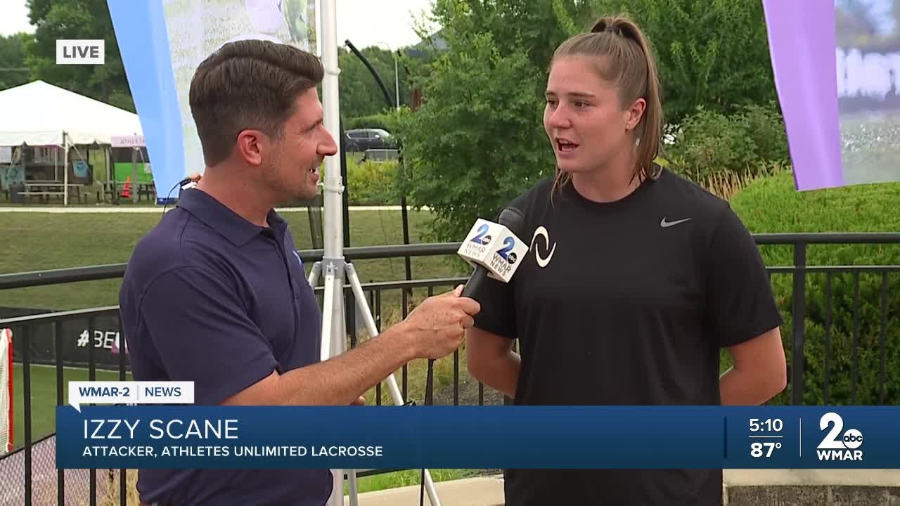 Shawn Stepner live at Athletes Unlimited with lacrosse superstars