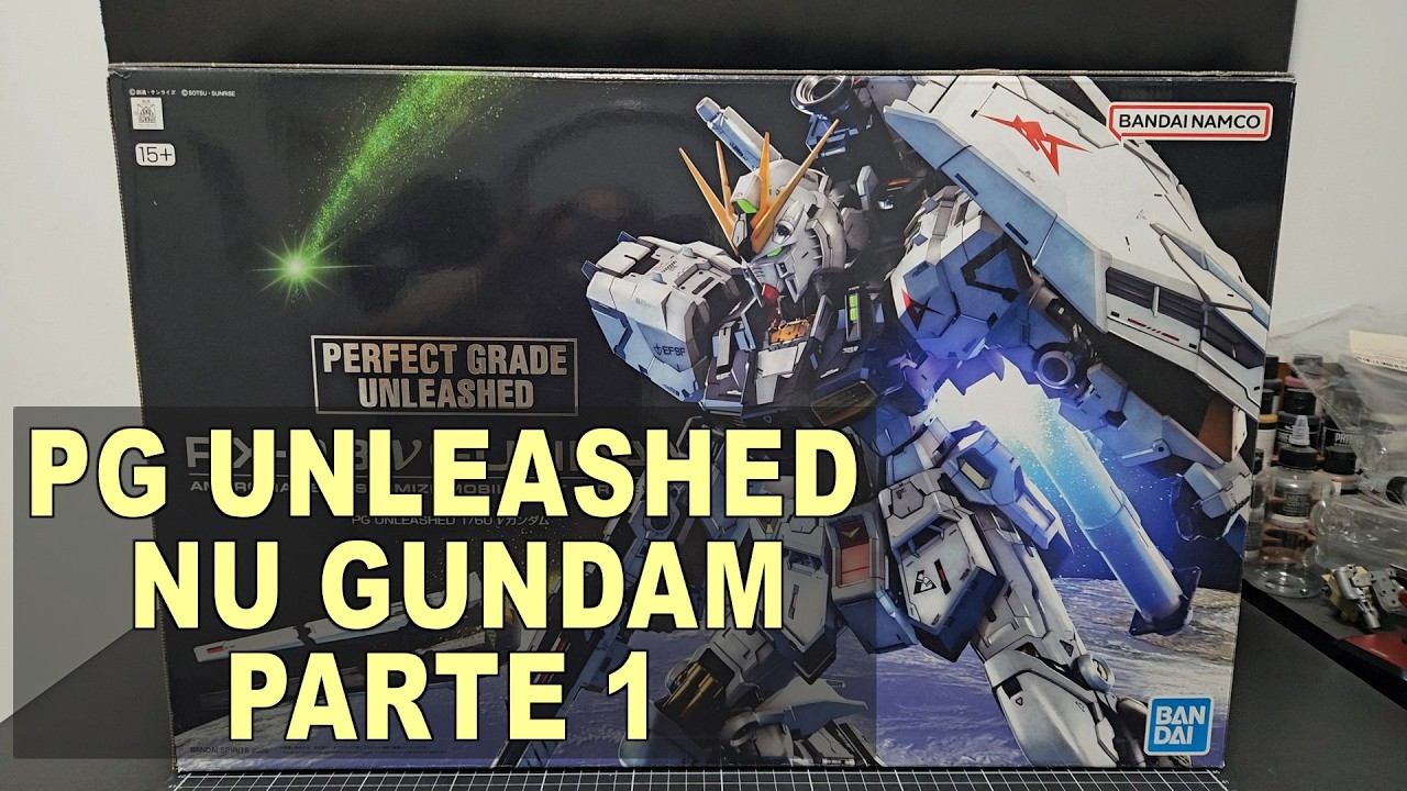 [371] PG Unleashed RX-93 Nu Gundam Parte 1: Unboxing e meu Plano pro Projeto