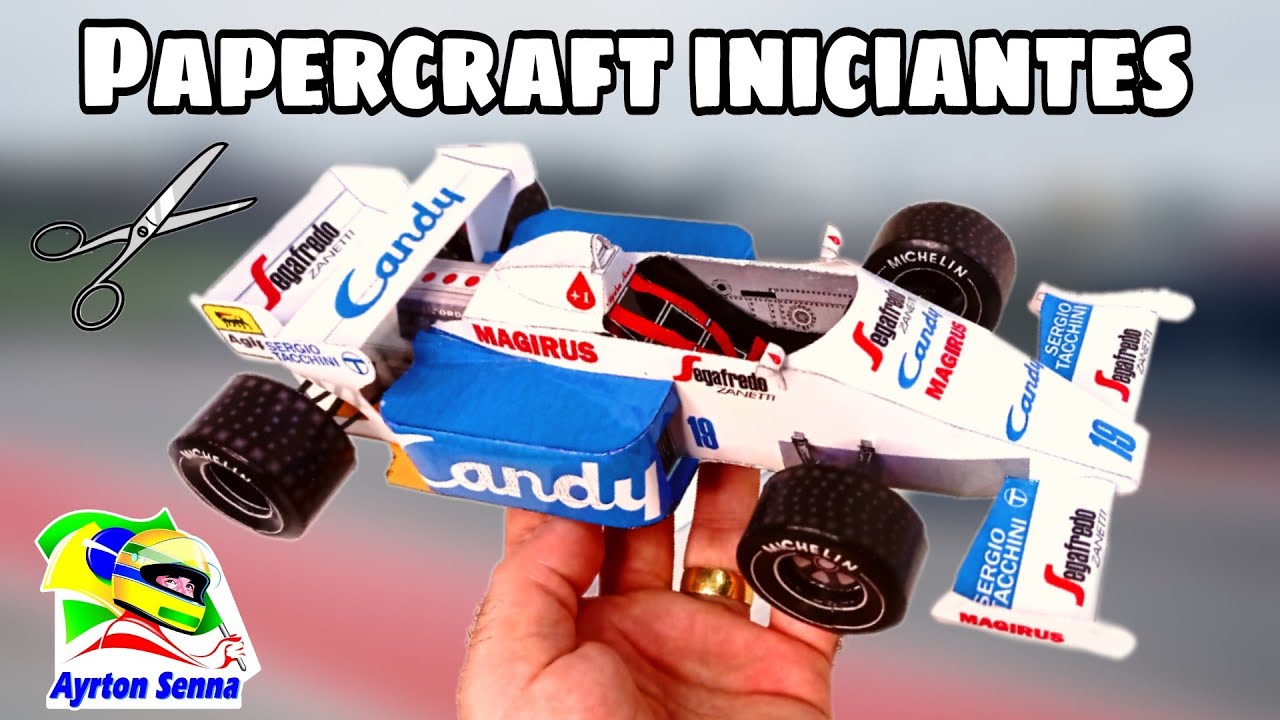 Toleman TG 184 do Ayrton Senna Feita de Papel, Papercraft para iniciantes, Miniaturas de Formula 1