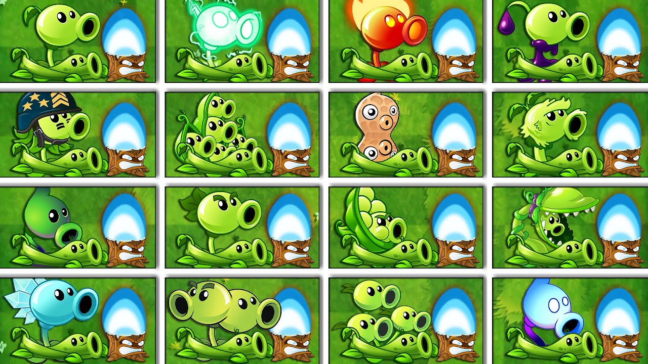 Tournament All PEASHOOTER & PEA VINE & TORCHWOOD - Who Will Win? - PvZ 2 Plant vs Plant