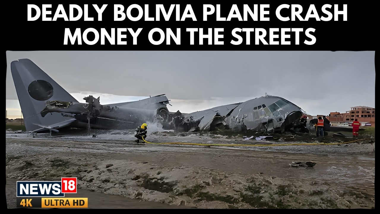 Horrifying Bolivia Military Plane Crash Kills 15, Cash Rains On The Streets Creating Chaos | 4K
