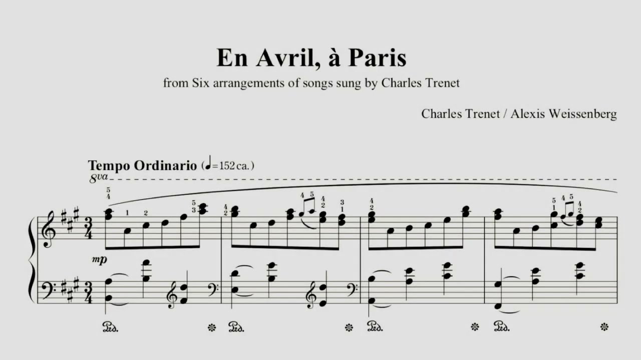 En avril, à Paris (Trenet-Weissenberg) | Lana Henchell, piano