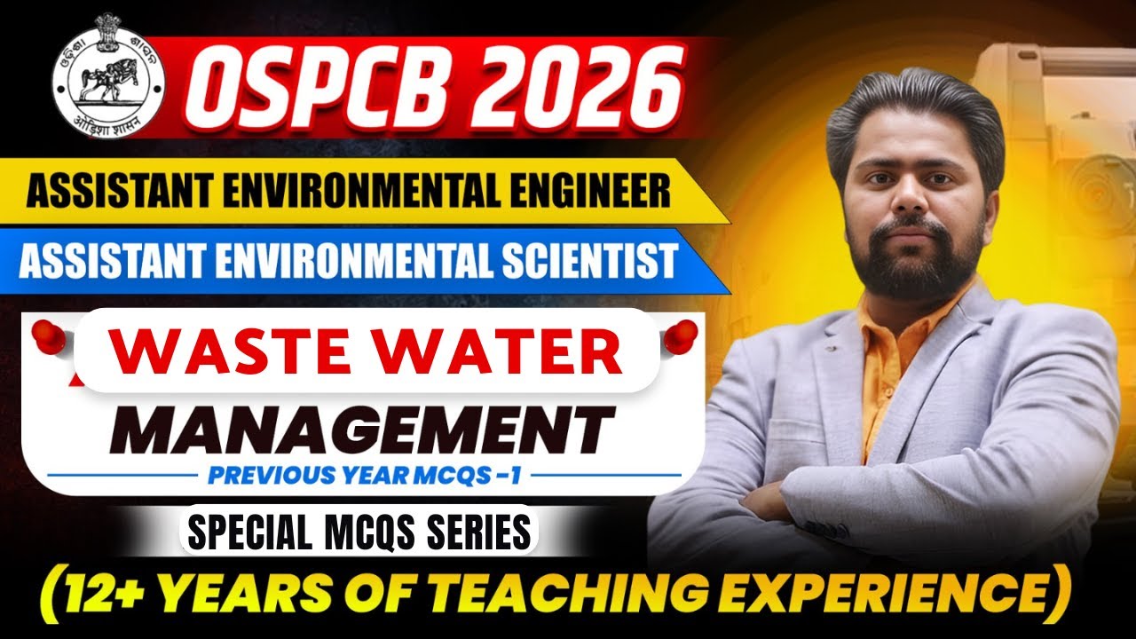 OSPCB RECRUITMENT || SPCB previous years MCQs waste water -03(special mcqs series ) || #OSPCB_AEE