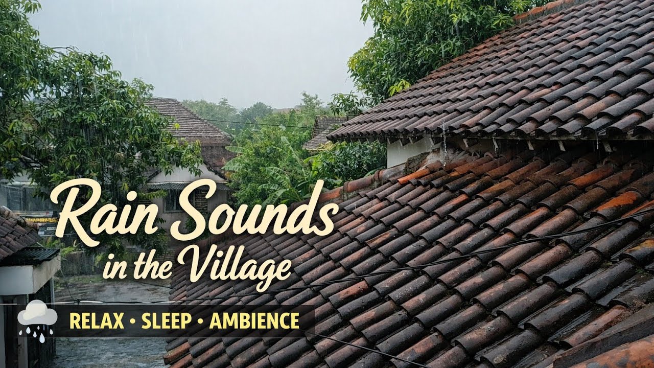Gentle Rain in East Java Village - Natural Rain Sounds for Sleep & Relax (1 Hour)