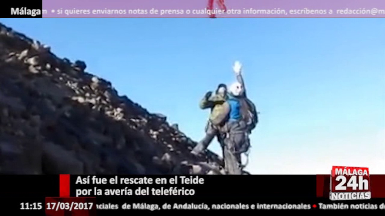 As&iacute; fue el rescate de los turistas del telef&eacute;rico del Teide - M&aacute;laga 24h TV -