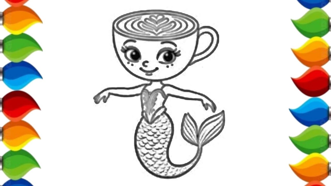 How To Draw Ballerina Cappuccina Mermaid Drawing, Coloring and Painting for kids_Child Art