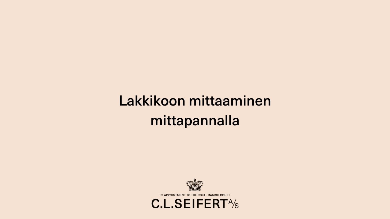 Lakin koon mittaaminen mittapannalla - C.L. Seifert Suomi