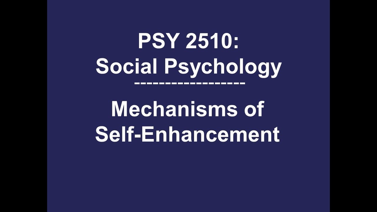 PSY 2510 Социальная психология: механизмы самоутверждения