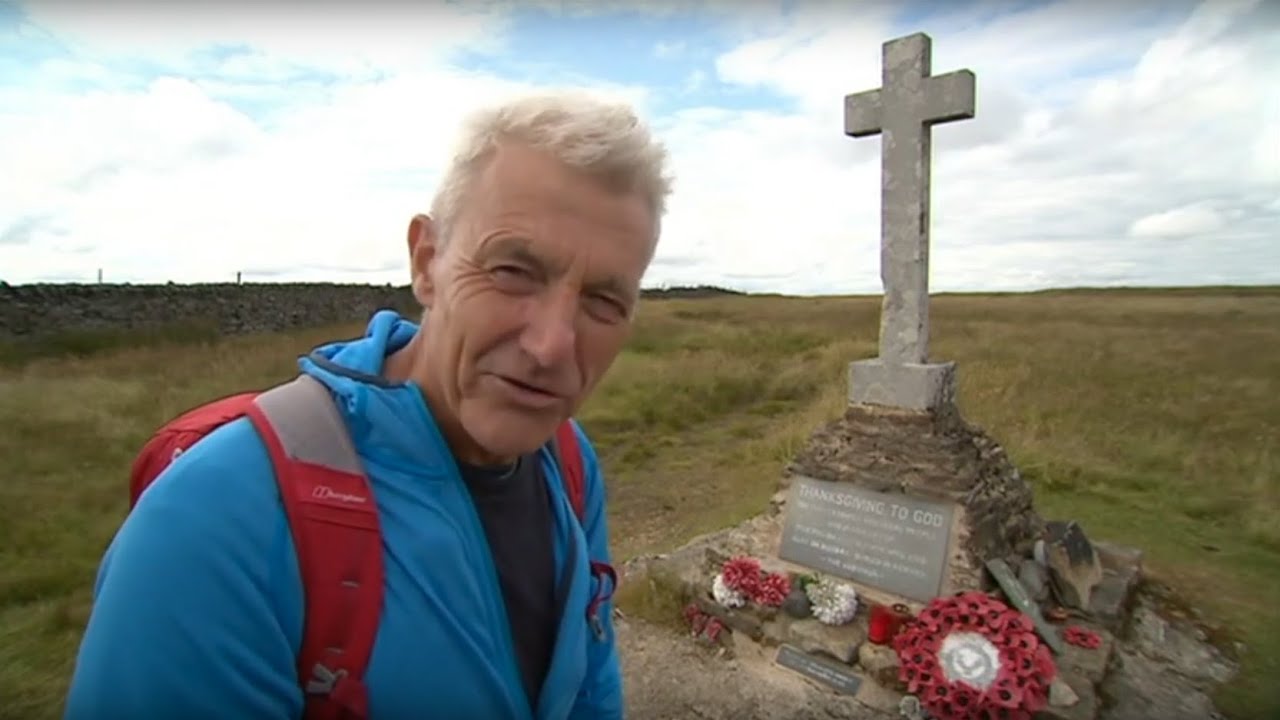 Buckden Pike War Memorial Cross - Clip from BBC, Walking the Dales - Wharfedale.