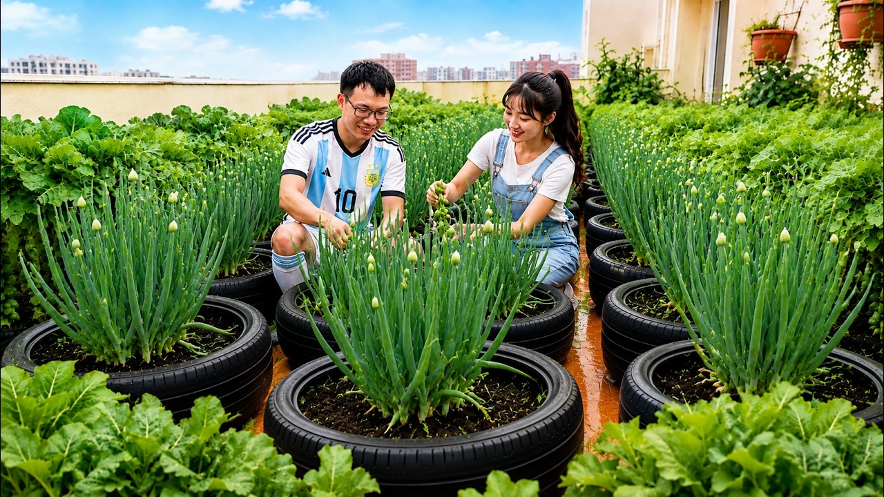 🔴FULL TIME: Old Motorcycle Tires? Don't Throw Them Away. Grow Shallots This Way