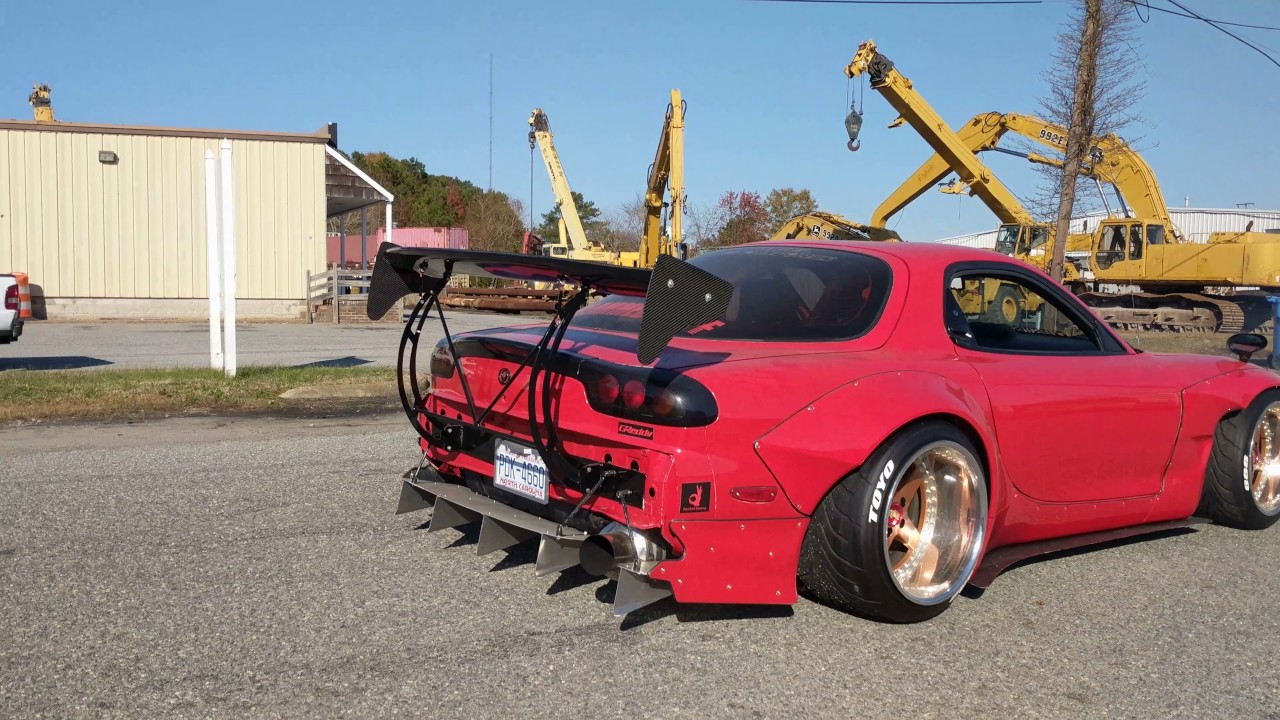Rocket bunny fd burnout and launch  rx7 bridge port Angel Motorsports