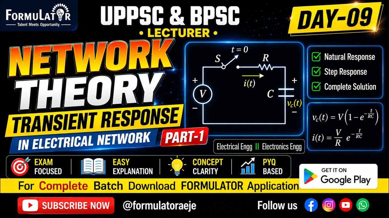 BPSC & UPPSC Lecturer | Network Theory Day-08 | Network Theorem | EE & ECE