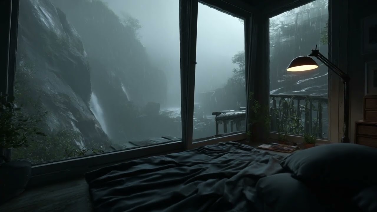 Deep Focus Music for Work & Study — Rainy Mountain Background
