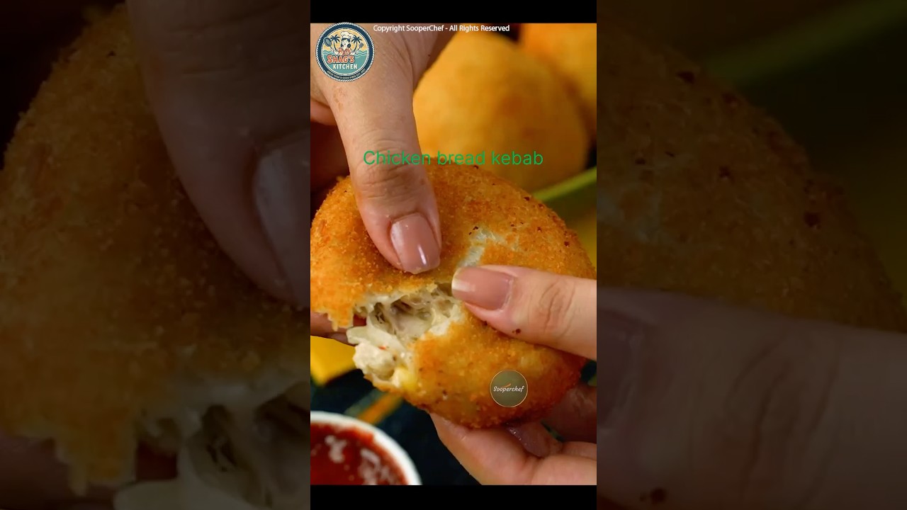 Chicken bread kebab #india #food #trending