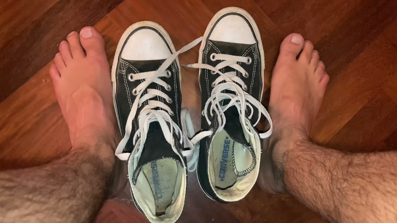 👣💀 CONVERSE WORN SOCKLESS BY 12 HOURS OF HIKING AND WALKING [PLEASE READ DESCRIPTION]