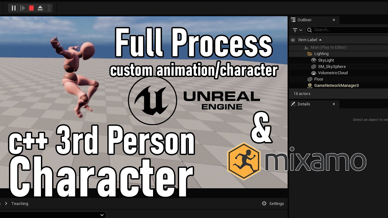 Create a C++ Character Controller in Unreal Engine 5.3 with Mixamo Animations