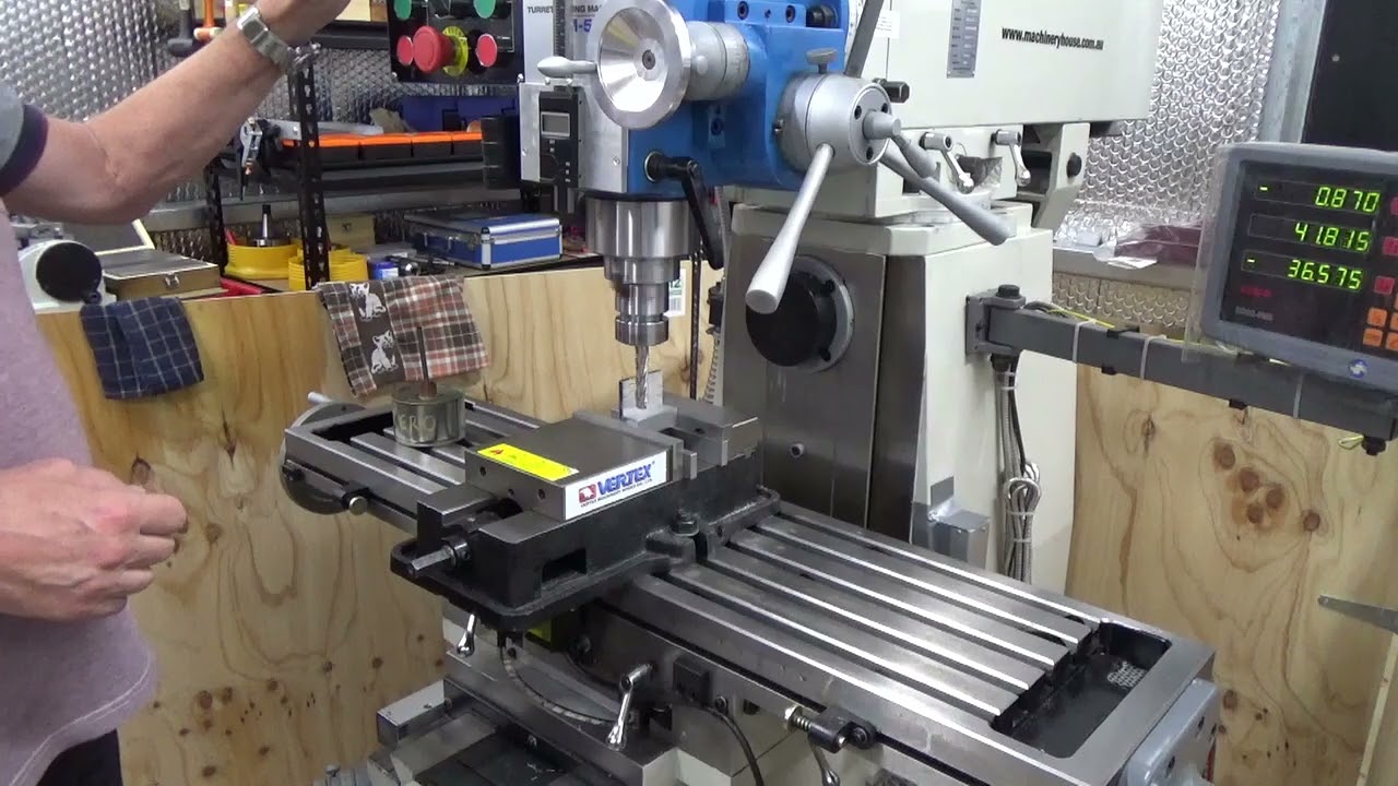 Machining an aluminium bracket using the Hafco HM 54GV mill to support a servo motor part 4