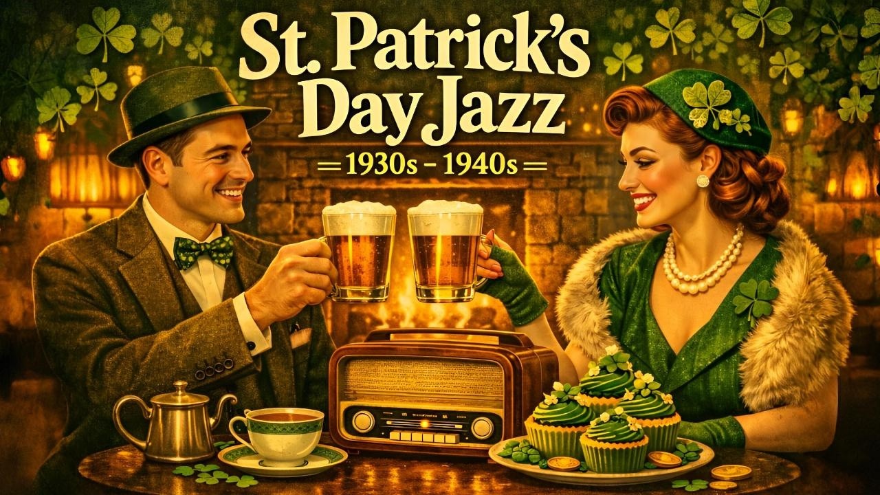 St. Patrick’s Day 1930s 1940s Vintage Jazz☘️Cozy Cafe Music for Relaxing, Study, Work and Lucky Mood