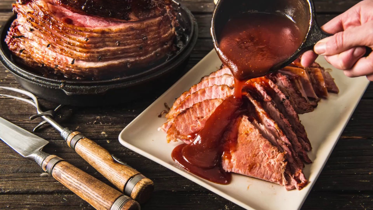Roasted Christmas Ham with Bourbon BBQ Glaze | Traeger Grills