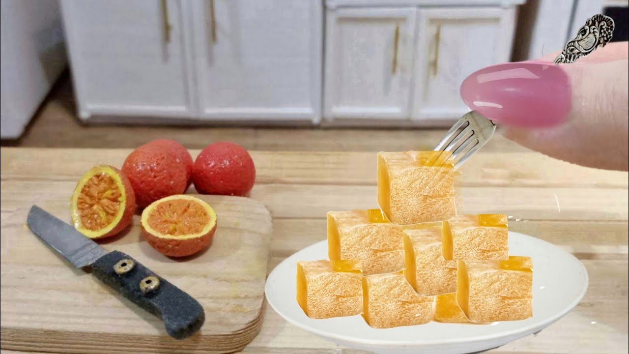 Miniature orange gelly dessert | Easy and delicious Turkish delight with just 3 ingredients