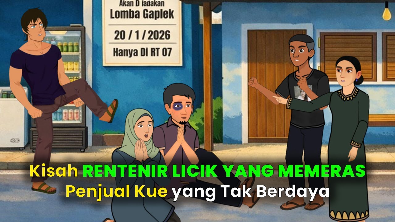 Drama Animasi : sang penjual kue yang berjuang dari jebakan hutang Sang Rentenir